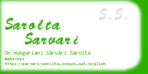 sarolta sarvari business card